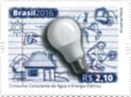 Selo postal do Brasil de 2016 Energia Elétrica
