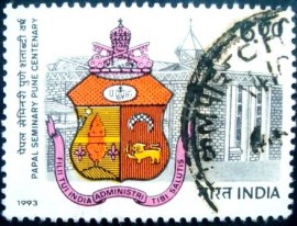 Selo postal da Índia de 1993 Papal Seminary Pune Centenary