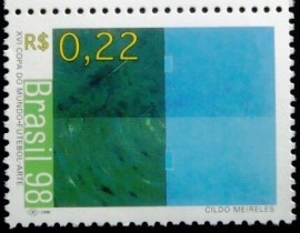 Selo postal do Brasil de 1998 Cildo Meireles
