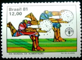 Selo postal do Brasil de 1981 Semana da Alimentação
