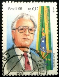 Selo postal do Brasil de 1995 Itamar Franco