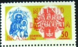 Selo postal do Brasil de 1967 N.S. Chestocova