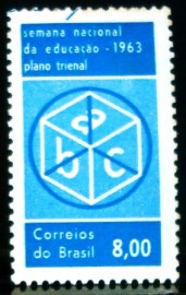 Selo do Brasil de 1963 Semana da Educação - C 487 N