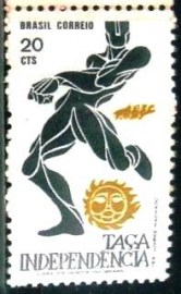 Selo postal do Brasil de 1972 - Taça Independência
