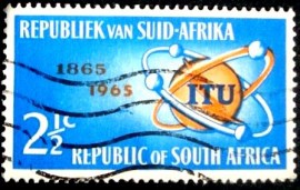 Selo postal da África do Sul de 1965 Centenary ITU