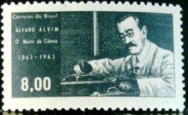 Selo postal do Brasil de 1963 Álvaro Alvim