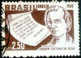 Selo postal do Brasil de 1958 Joaquim Caetano da Silva