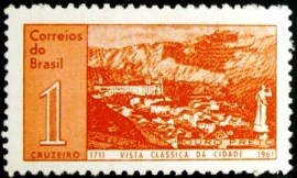Selo postal do Brasil de 1961 Ouro Preto - C 462 M