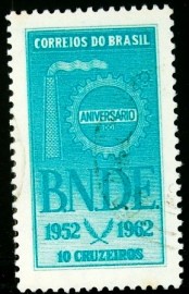 Selo postal do Brasil de 1962 BNDE - C 481 U