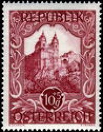 Selo postal da Áustria de 1914 Benedictine monastery Melk