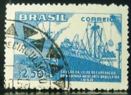 Selo postal do Brasil de 1958 Marinha Mercante - C 419 N1D