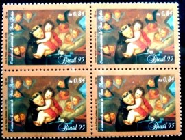 Quadra de selos postais de 1995 Santo Antonio