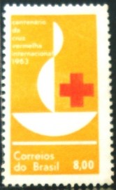 Selo postal do Brasil de 1963 Cruz Vermelha - C 493 N