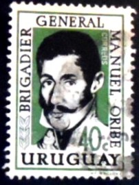 Selo postal do Uruguai de 1961 Gen. Manuel Oribe