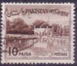 Selo postal do Paquistão de 1961 Shalimar Gardens