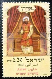 selo postal comemorativo de Israel de 1999 - Aaron