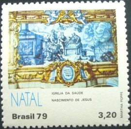 Selo postal do Brasil de 1979 Nascimento de Jesus