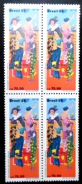 Quadra de selos postais do Brasil de 1988 Artes Cênicas