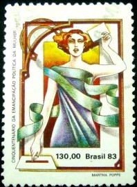 Selo postal de 1983 Emancipação Feminina - C 1310 U