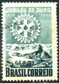 Selo postal comemorativo do Brasil de 1955 - C  358 U