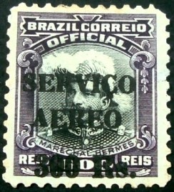 Selo postal do Brasil de 1927 Hermes da Fonseca 300/600