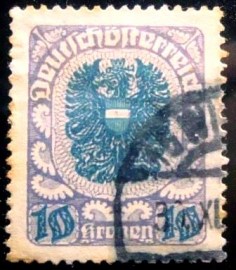 Selo postal da Áustria de 1921 Coat of arms