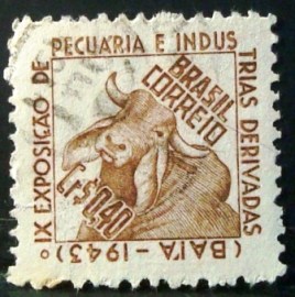 Selo postal de 1943 Exposição Pecuária - C 185 U
