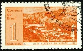 Selo postal do Brasil de 1961 Ouro Preto