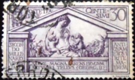 Selo postal da Itália de 1930 Anchises in view of Italy 50 U