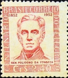 Selo postal do Brasil de 1952 Polidoro da Fonseca - C 278 N