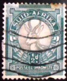 Selo postal da África do Sul de 1935 Springbok