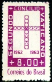 Selo postal do Brasil de 1963 2º Concílio Vaticano