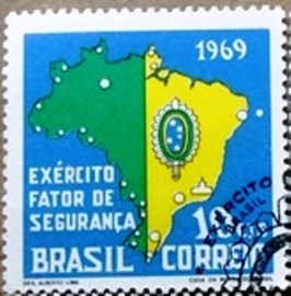 Kit de selos postais do Brasil de 1969 Exército Brasileiro