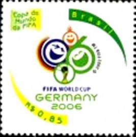 Selo postal do Brasil de 2006 Copa do Mundo da FIFA 2006