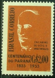 Selo postal do Brasil de 1954 Emancipação do Paraná - C 325 N