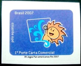 Selo postal do Brasil de 2007 Polo Aquático