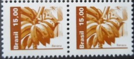 Par de selos postais do Brasil de 1983 Banana N