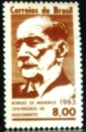Selo postal do Brasil de 1963 Antônio A. Borges Medeiros