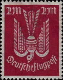 Selo postal da Alemanha Reich de 1922 Wood pigeon 2