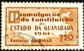Selo postal do Brasil de 1961 Constituição Guanabara - C 0458 U