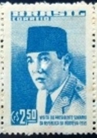 Selo postal de 1959 Presidente Sukarno - C 432 B