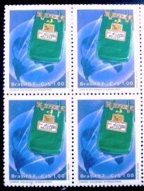 Quadra de selos postais do Brasil de 1987 Correio Internacional