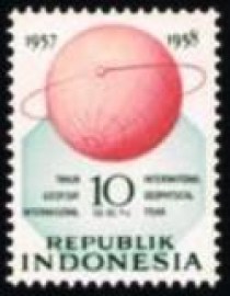 Selo postal da Indonésia de 1958 International Geophysical Year 10