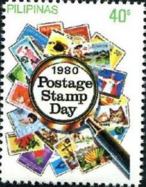 Selo postal das Filipinas de 1980 Stamp Day 40