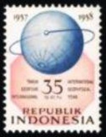 Selo postal da Indonésia de 1958 International Geophysical Year 35