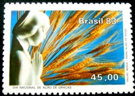 Selo postal do Brasil de 1983 Ação de Graças