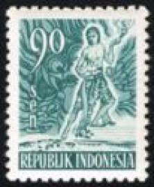 Selo postal da Indonésia de 1953 Spirit of Indonesia 90