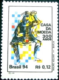 Selo postal do Brasil de 1994  Moedeiro