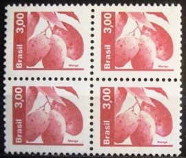 Quadra de selos postais do Brasil de 1982 Manga