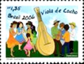 Selo postal do Brasil de 2006 Viola-de-Cocho Mercosul